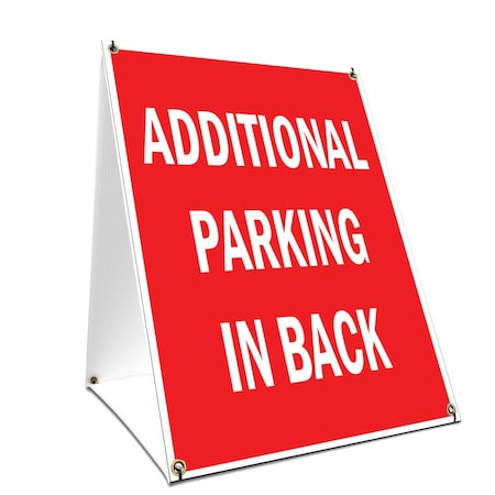 Signmission Additional Parking In Back, 24 Inch x 18 Inch A-frame Yard Sign, Plastic Sign SBC-1824-Additional Parking In Back