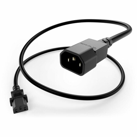 Unc Group Data Center Rated Power Cord C13-C14, 14Awg, 15Amp, 250V, Sjt Jacket,  PWCD-C13C14-15A-07F-BLK