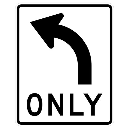 Sign Solutions Usa Traffic Sign, 24 in Width, Aluminum Sign, Vertical Rectangle DUS06HWT2430R3-5L