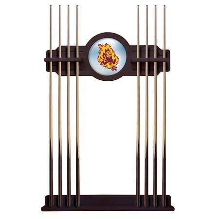 Holland Bar Stool Co Arizona State Cue Rack in English Tudor Finish, Sparky Logo CueETudArizSt-S