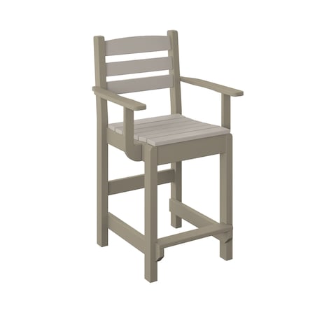 Polybird DINING CAPTAIN CHAIR "COUNTER HEIGHT". SAND AND WEATHERWOOD POLYBIRD P11-C