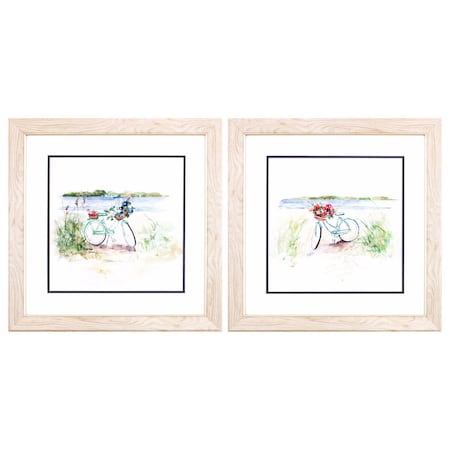 Homeroots Set Of Two Summer Ride Brown Framed Wall Art, 2PK 649132