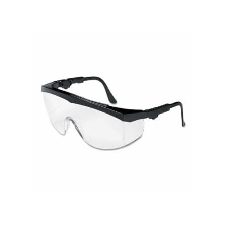 Mcr Safety Tomahawk Protective Eyewear, Clear Lens, Polycarbonate, Anti-Fog, Black Frame 135-TK110AF