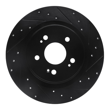 Dynamic Friction Co DFC Brake Rotor - Drilled and Slotted - Black 633-59066R