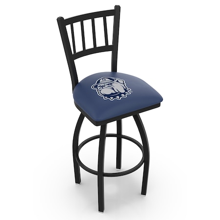 Holland Bar Stool Co 25" Blk Wrinkle Georgetown Swivel Bar Stool, Jailhouse Back L01825Grgtwn
