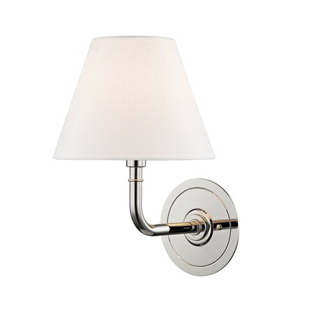 Hudson Valley Lighting Mark D. Sikes X Signature No.1 1 Light Wall Sconce 8 In. Polished Nickel MDS600-PN