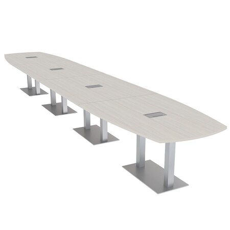 Skutchi Designs Arc Rectangle Meeting Room Table, 45 in W, 264 in L, Ivory HAR-AREC-48x264-DOU-K458-ESIL