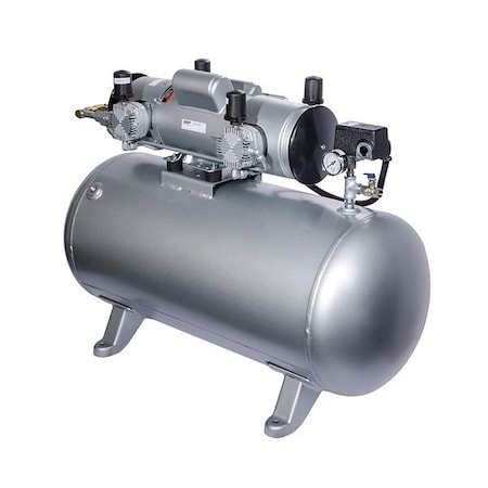 Gast 2 HP Piston Air Compressor, 110/220V, Industrial Duty 8LDF-46T-M850X
