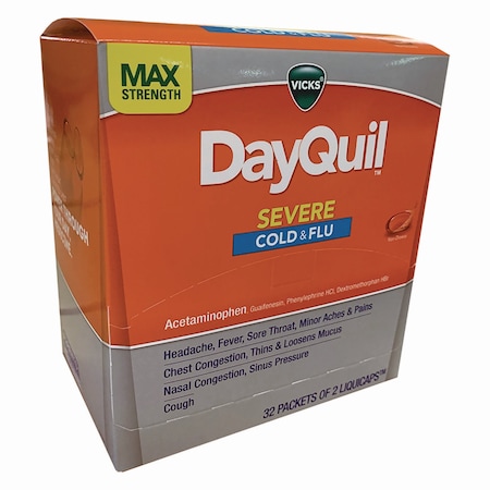 Dayquil Severe Cold and Flu Relief LiquiCaps, 2 LiquiCaps/Packet, 32PK 04263