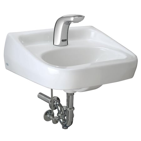 Zurn Snsr Lav Systm - 20X18 Wall Hng, 0.5 GPM Gneck Bttry Fct, Grd Drn, Ptrp w/Clnout Z.L2.S