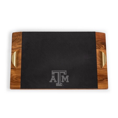 Picnic Time Family Of Brands NCAA Texas A&M Aggies Covina Acacia and Slate Serving Tray 957-07-512-563-0