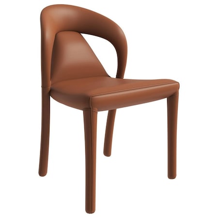 Leisuremod Solace Series Modern Dining Chair in Brown SC49BR