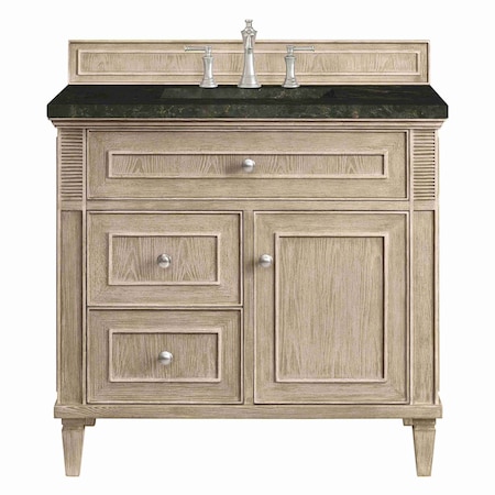 James Martin Vanities Lorelai 36" Single Vanity, Whitewashed Oak, w/ 3 CM Phantome Eclos Top 424-V36-WWO-3PHT