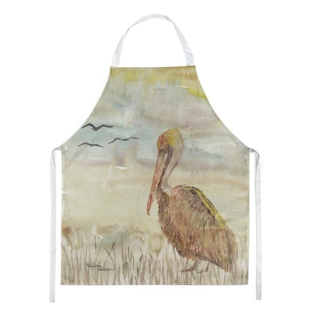 Carolines Treasures Brown Pelican Yellow Sky Apron SC2025APRON