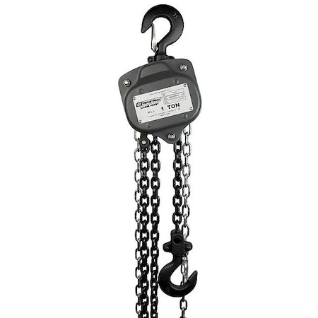 Oz Lifting Products Manual Chain Hoist, 15 ft Chain L, Gray OZIND010-15CH