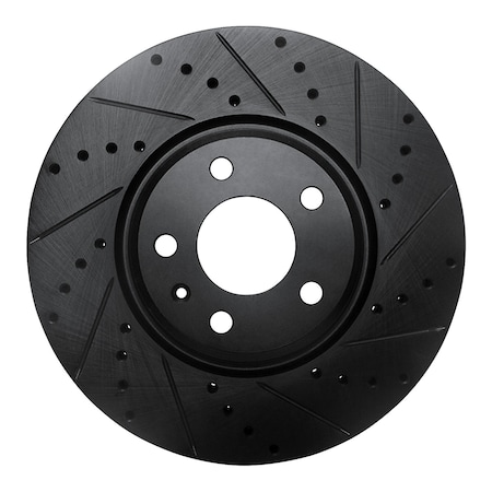 Dynamic Friction Co DFC Brake Rotor - Drilled and Slotted - Black 633-73065R