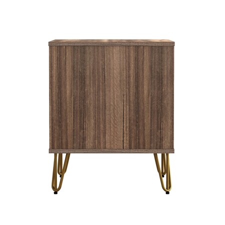 Manhattan Comfort Avira 20 in Nightstand in Brown (2-Drawer) NS1721-BR