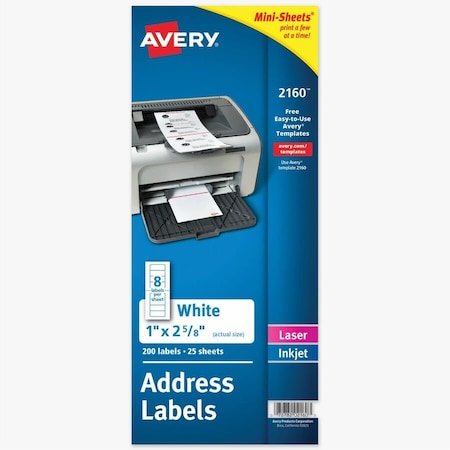 Avery reg MiniSheets Address Label, White AVE2160