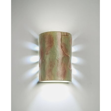 Luxury Lighting Masons Select 10 in Ceramic Backlit Slate Look Outdoor Wall Light, Painted Yellow Slate Finish, 2PK (2) SL510-YSL-ud-7