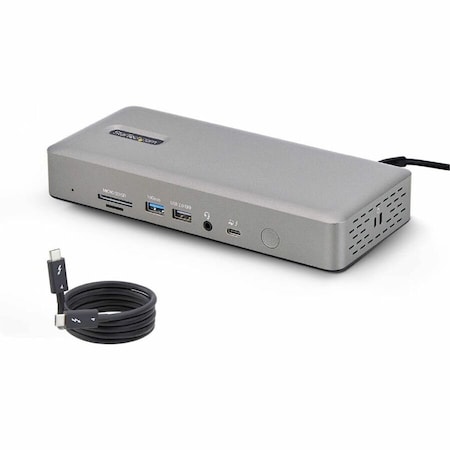 Startech.Com Universal USB4 & Thunderbolt 4 Docking Station, Quad/Triple/Dual Display Dock with HDMI/DP for 132N-TB4USB4DOCK