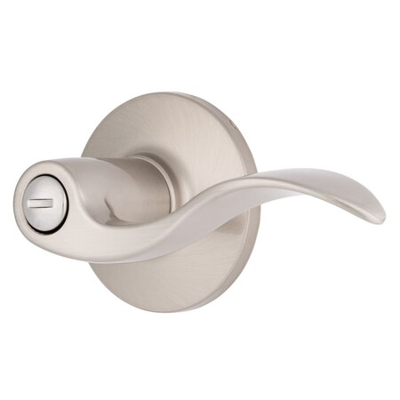 Brinks Raleigh Series Privacy Transitional Wave Lever Round Rose Satin Nickel Finish E2438-119
