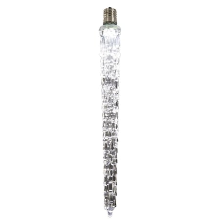 Vickerman E12 Falling Icicle Bulb with Cool White LED Lights - 18 in. XICE785