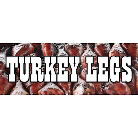 Signmission Turkey Legs, 12 Inch, Decal D-Turkey Legs