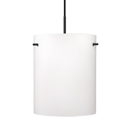 Besa Lighting Besa Tamburo 8 Pendant, Opal Matte, Black Finish, 1x 11W LED 1JT-400607-LED-BK