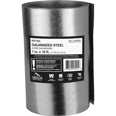 Norwesco 7''x10 ' Mill Galvanized Roll Valley Flashing 518940
