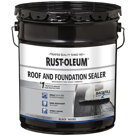Rust-Oleum Zinsser Mm Xim Krud Kutter Concrobium 4.75 Gallon Rust-Oleum 347434 Black Roofing 310 Roof and Foundation Coating 347429