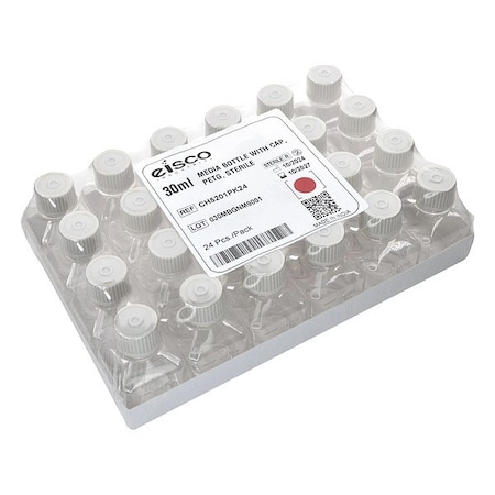 Eisco Scientific Media Bottle, PETG, 63.3 mm H, PK24 CH5201PK24