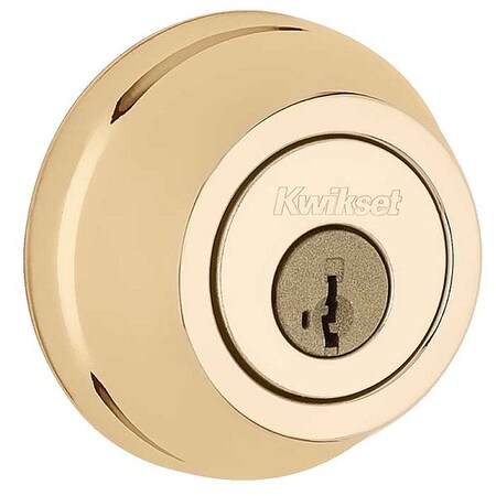 Kwikset Single Cylinder Deadbolt, 1" L Throw, Zinc 780-3-SMT-6AL-STRKP-K3