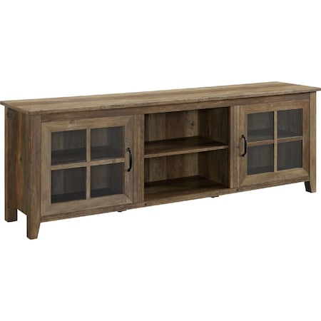 Walker Edison Furniture 70 in. Farmhouse Wood TV Stand, Rustic Oak W70CSGDRO