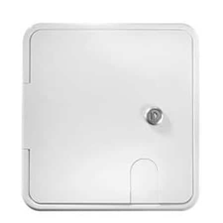 Overtime 8.5 x 8 x 1.5 in. Rectangular Large Locking Cable Hatch, Polar White OV1855888