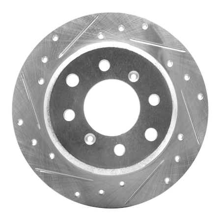 Dynamic Friction Co DFC Brake Rotor - Drilled and Slotted - Silver 631-16000L