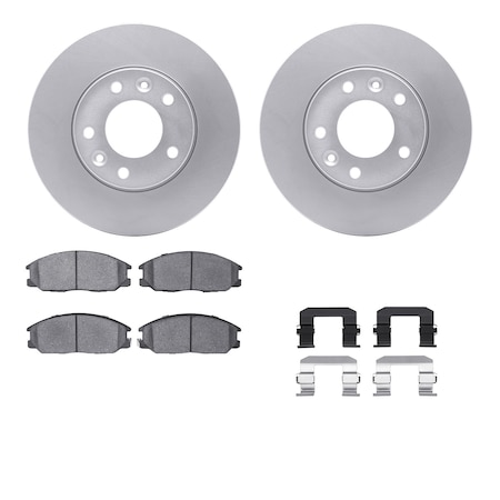 Dynamic Friction Co DFC GEOSPEC Coated Rotors with 5000 Brake Pads - Ceramic and Hardware 4512-21062