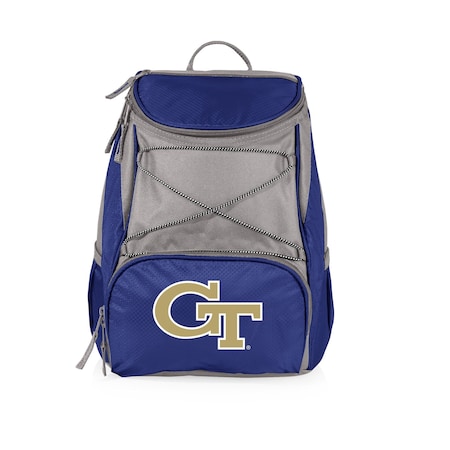 Picnic Time Family Of Brands NCAA Georgia Tech Yellow Jackets PTX Backpack CoolerNavy Blue with Gray Accents 633-00-138-194-0