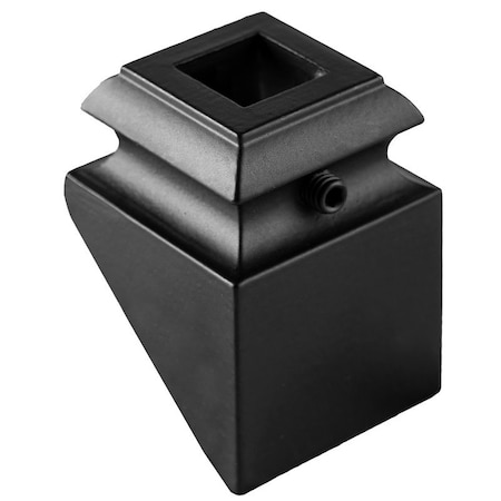 Nuvo Iron Baluster Railing Decorative Shoe, Steel, Black, Matte/Powder-Coated, 1/EA SQIAS