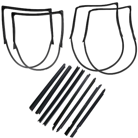 Fairchild Industries Weatherstrip Kit: Door Seals & Belt Weatherstrips  2007-2018, Jeep Wrangler KD3046-12