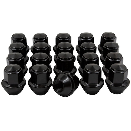 Coyote Wheel Accessories LUG NUTS, Carbon Steel, 1.45 in, 13/16 in Hex 12K548BLK