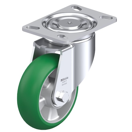Blickle Swivel Plate Caster, PU, 6", 1100 lb. LH-ALST 150K-16-CO