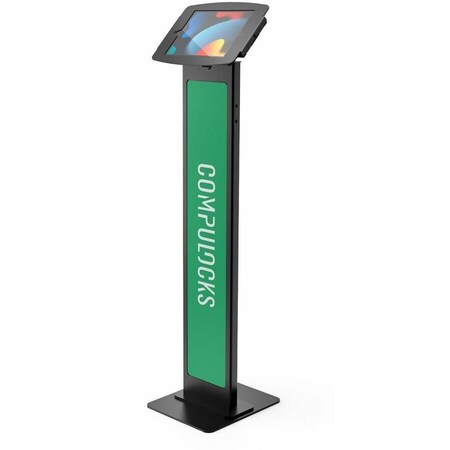 Compulocks iPad 10.2IN Space Enclosure Brandable Floor Stand Black 140B102IPDSB