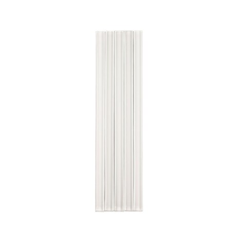 Apollo Tile White 0.6 in x 12 in Glass Glossy Pencil Liner Tile Trim 0.5 sqft/case, 10PK T88066-15A