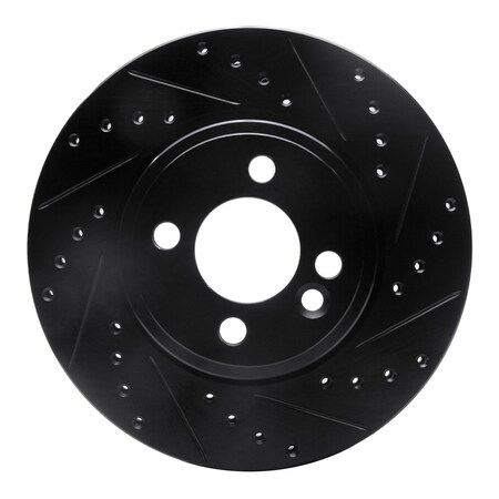 Dynamic Friction Co DFC Brake Rotor - Drilled and Slotted - Black 633-32005R