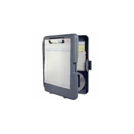 Saunders WorkMate II Divided Poly Clipboard, 0.50in Clip Capacity, Polypropylene, Gray, Charcoal 470