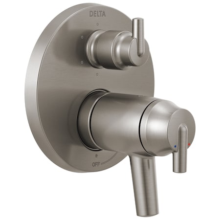 Delta Trinsic Two Handle TempAssure 17T Series Valve Trim with 6-Setting Integrated Diverter T27T959-SS