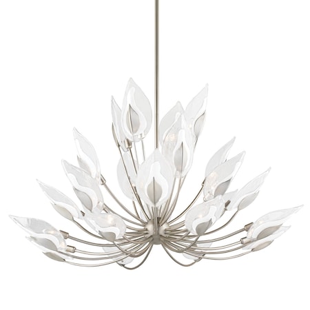 Hudson Valley Lighting Blossom 24 Light Chandelier 55 In. Silver Leaf 4856-SL