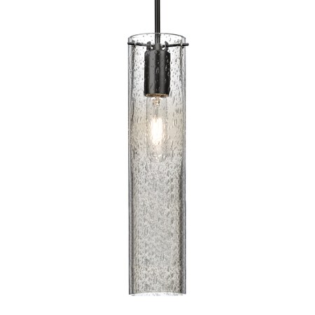 Besa Lighting Besa Juni 16 Pendant, Clear Bubble, Black Finish, 1x 60W MAX E26 Base 1JT-JUNI16CL-BK