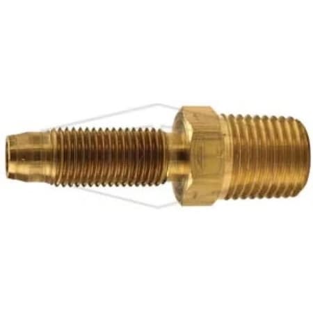 Dixon Reusable Stem Fitting, 1/4 x 3/8 in Nominal, Hose ID x MNPTF End Style, Brass, Domestic 1820406S
