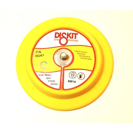 Diskit Diskit Abrasive Sanding Pad 05267: Firm, 5", hook, 0 Hole, Flex Profile MADE IN USA 05267